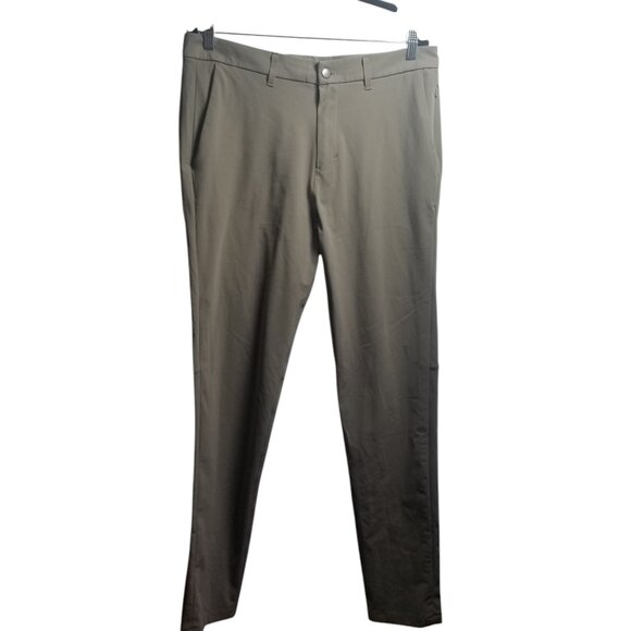 Lululemon Men's  Grey Sage ABC Slim-Fit Commuter Business Casual Pant Sz 34Tall - Picture 1 of 6